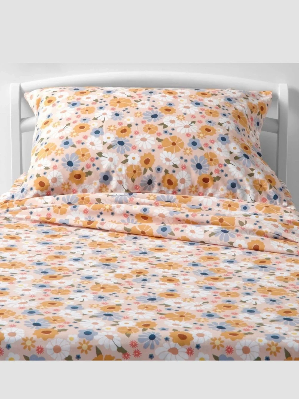 Pillowfort Vintage Floral Print Cotton Sheet Set Toddler Bed Size